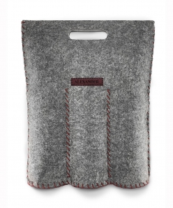 Подарочная сумка-чехол из светло серого войлока для трёх бутылок ― интернет-магазин Alexander