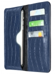  Чехол кошелек для iPhone 11 max pro кроко синий