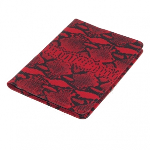Кожаный чехол Alexander для iPad питон красно-черный